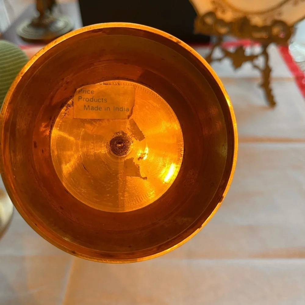 Vintage Brass Urn, Brass Vase, Ginger Jar